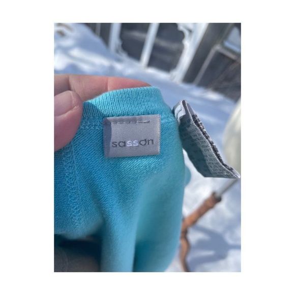 Vintage | 90s Sasson Blue Knit Sleeveless Top Sz M - Picture 7 of 8